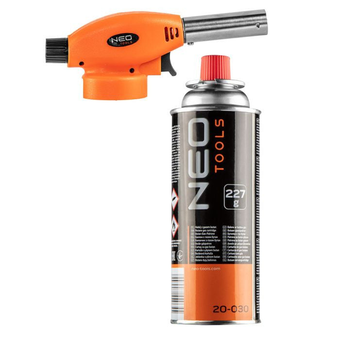 Arzător cu gaz cu filet + cartuș cu gaz butan, 227g 20-041 NEO Neo Tools - imagine 1