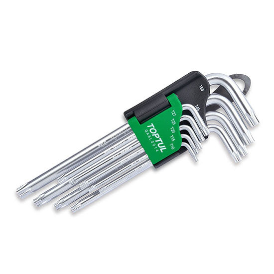 Set chei torx L lung T10-T50 (9 piese) Toptul - imagine 1