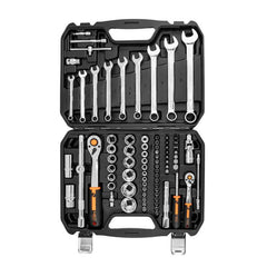 Set de chei cu clichet ½" și ¼" multifuncționale, 82 de piese Neo Tools - imagine 2