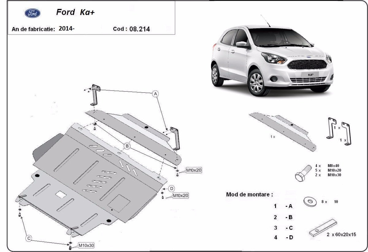 Scut metalic motor, cutie de viteză MTR - imagine 1