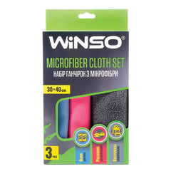 Set 3 buc lavete microfibre 30x40cm Winso - imagine 1