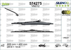 Set lamela stergator Valeo Silencio 600/450 mm Valeo - imagine 1