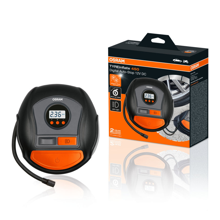 Compresor auto cu afisaj electornic Osram Tyreinflate 450 Osram - imagine 1