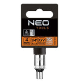 Tubulara hexagonala 1/4 ", 4 mm Neo Tools - imagine 1