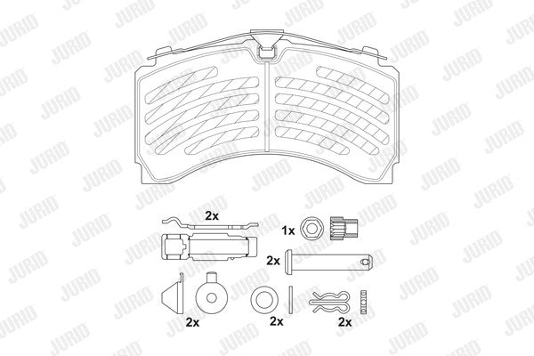 Set placute frana spate Jurid Jurid - imagine 1