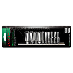 Set tubulare 1/4" 12PT (10 piese) Toptul - imagine 1