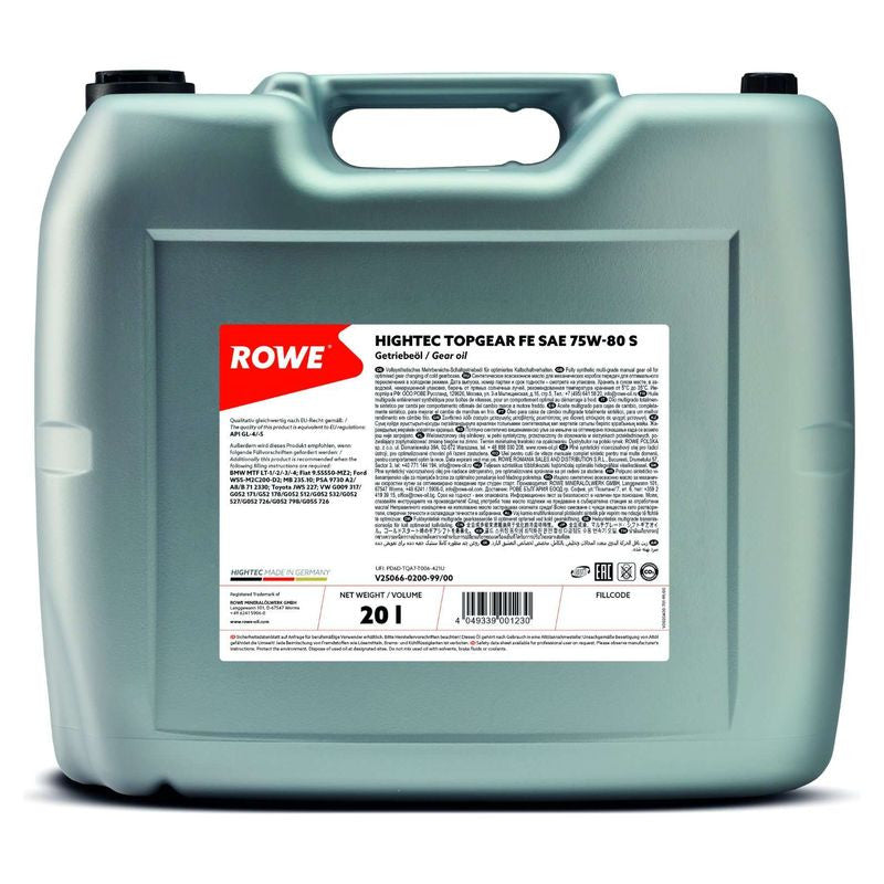 Ulei cutie manuala Rowe HighTec Top Gear FE S 75W80 20L Rowe - imagine 1