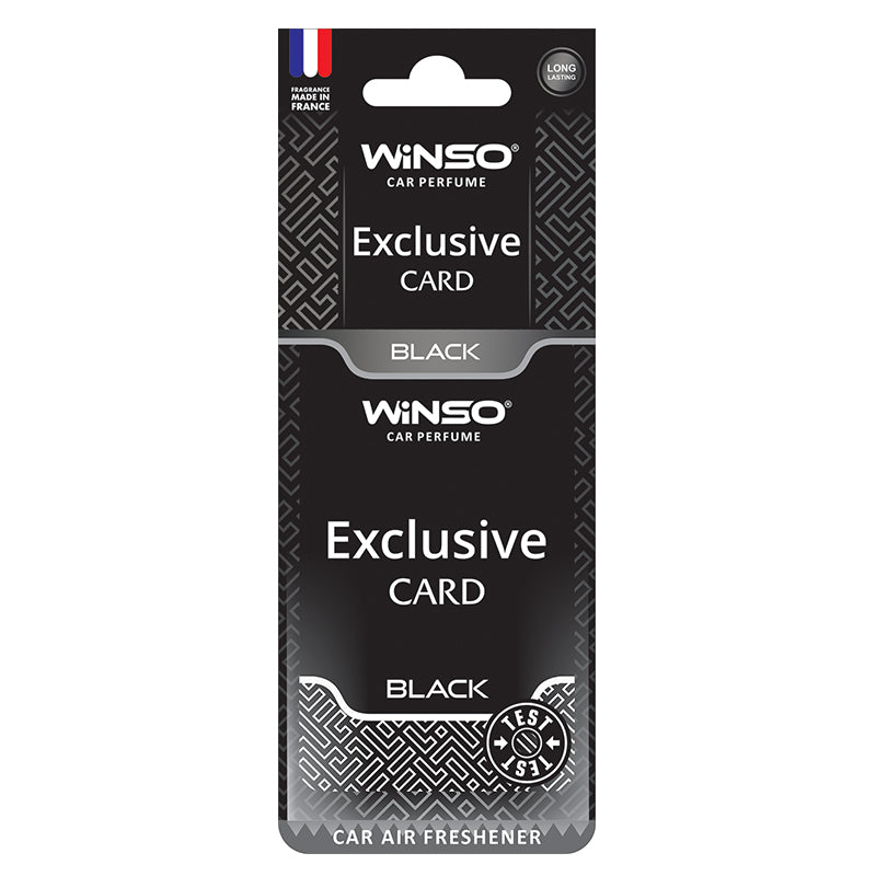 Odorizant auto Winso Car Parfume Exclusive Card Black - Air Fresher Winso - imagine 1