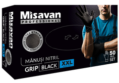 Manusi nitril Grip Misavan - negru - marimea XXL ● 50 buc. Misavan - imagine 1