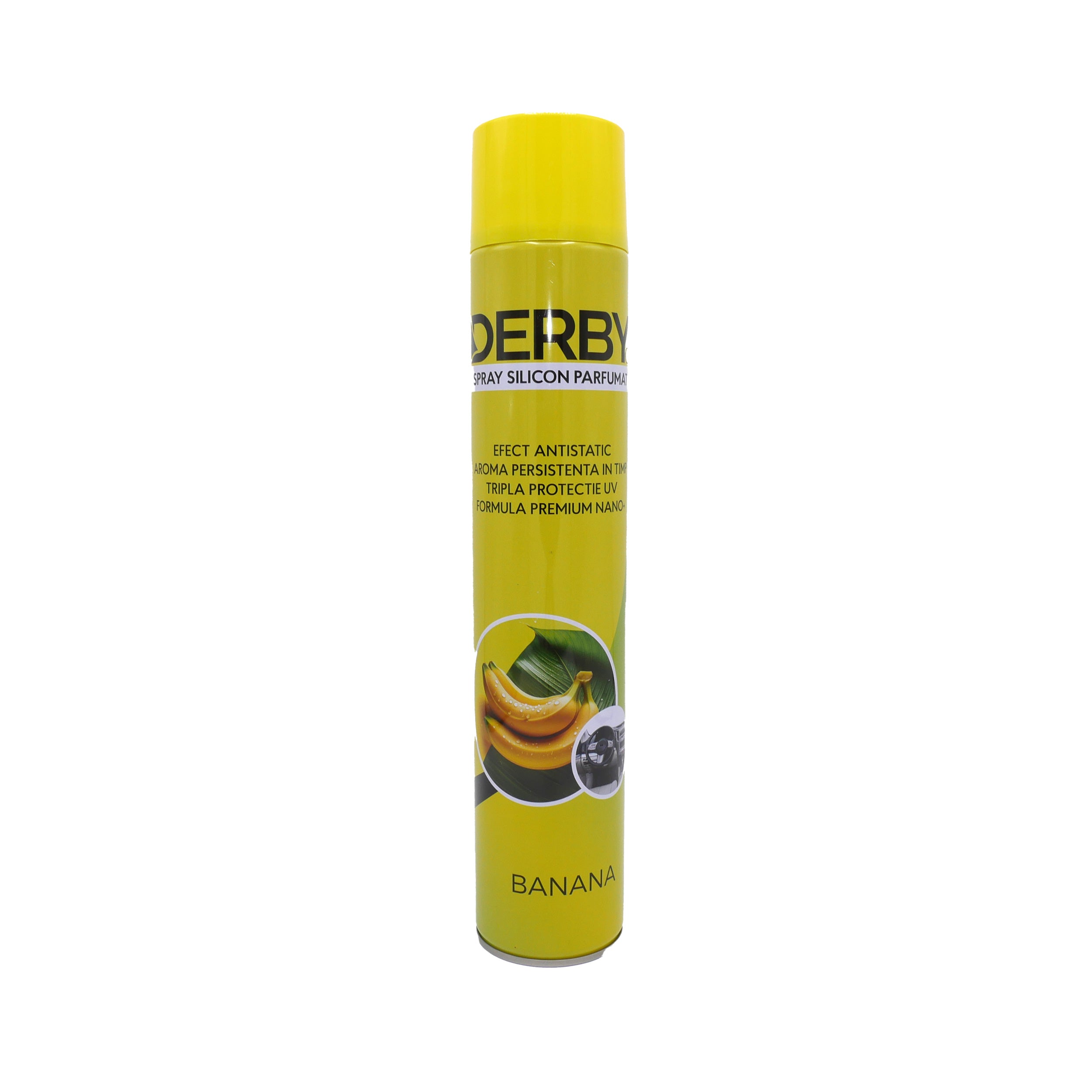 Spray silicon parfumat banana 750ml DERBY DERBY - imagine 1