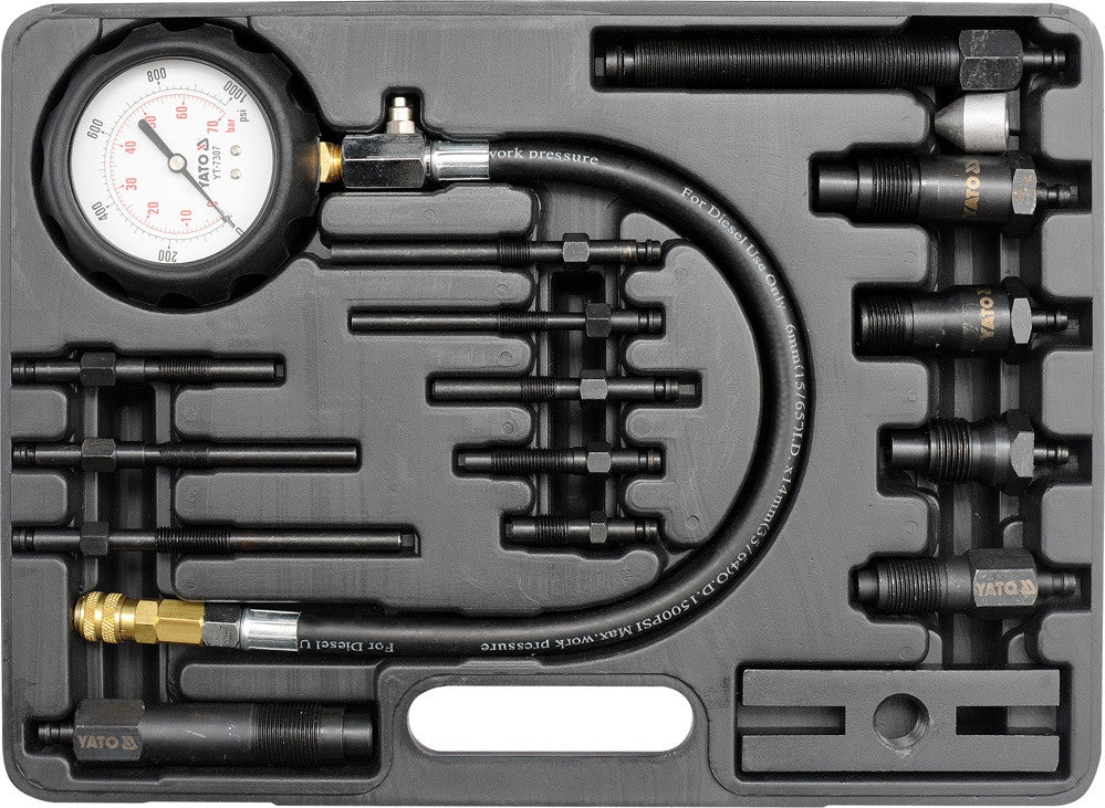 Tester de compresie pentru motor Diesel 16 piese Yato - imagine 1