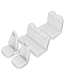 SET HUSE SCAUN UMBRELLA PENTRU DACIA LODGY 7 LOCURI 2012- (BANCHETA FRACTIONATA) TIP 2 TETIERE SPATE IN FORMA DE L