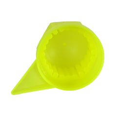 SET 10 BUCATI CAPAC PLASTIC PENTRU PREZON ROATA CU INDICATOR 33 MM NEON GALBEN 41 MM