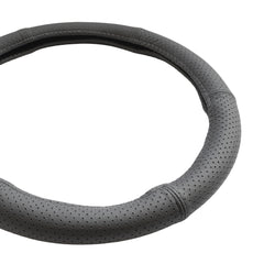 HUSA VOLAN PIELE NATURALA PERFORATA NEGRU 44-46 CM
