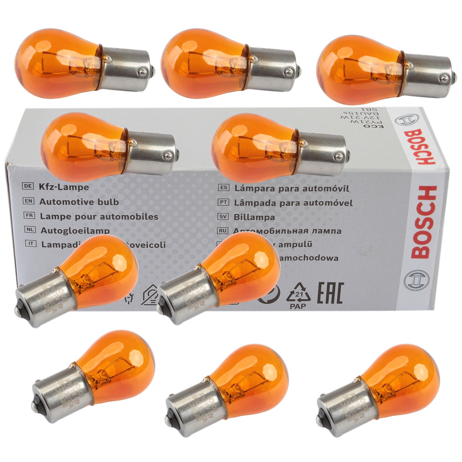 Bec Bosch PY21W 12V 21W BAU15s Bosch - imagine 1
