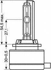 Bec Osram Xenon D1R 85V 35W PK32d-3 Osram - imagine 3