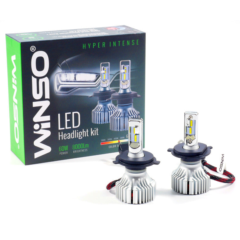 Bec LED Winso H4 12/24V 60W, luminous flux 8000Lm. 6500K Winso - imagine 1