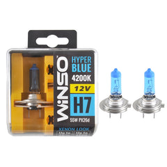 Bec Halogen Winso Hyper Blue H7 - 12V, 55W PX26d ● 4200K ● Set 2 buc Winso - imagine 1