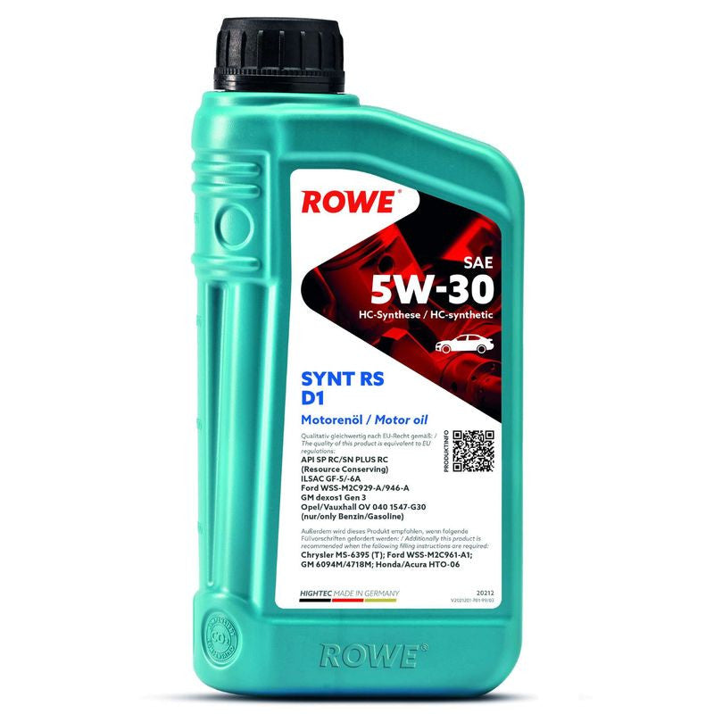 ULEI MOTOR TURISME ROWE HIGHTEC SYNT RS D1 SAE 5W30 1L Rowe - imagine 1