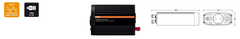 Invertor Osram POWERinvert Modified Sine Wave Inverter 12V DC 300W Osram - imagine 2