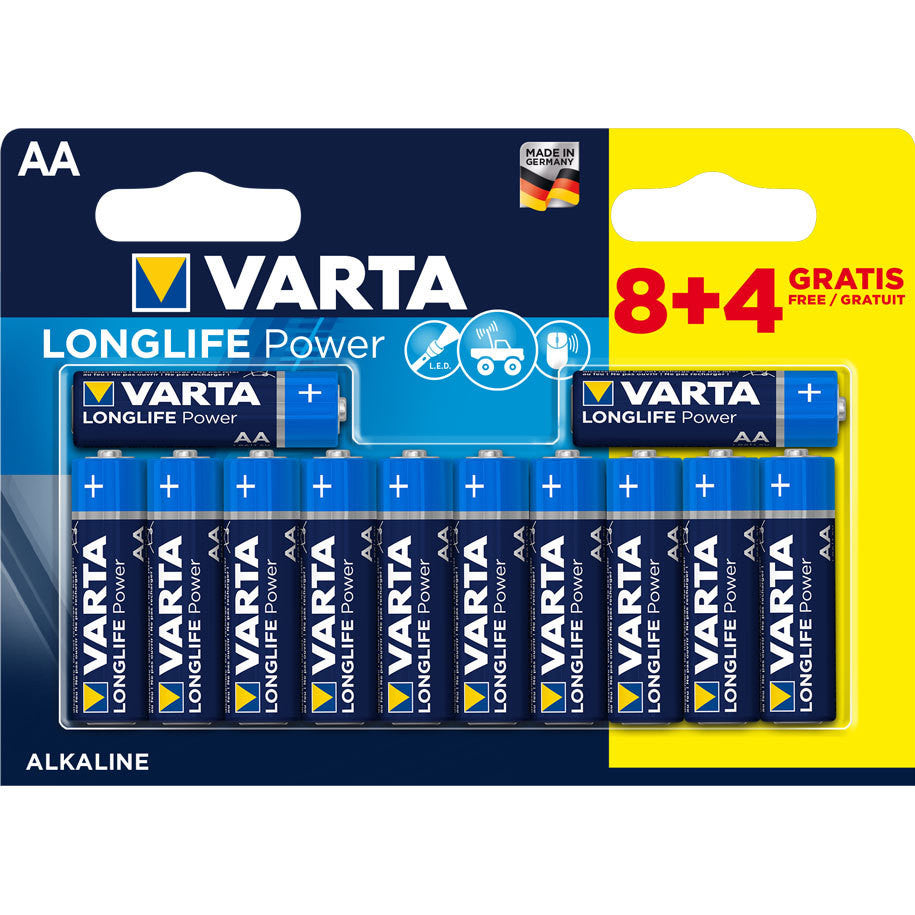 Baterie Varta Longlife Power AA BLI12 (8+4) Varta - imagine 1