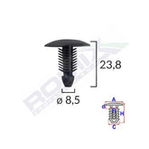 CLIPS TAPITERIE PENTRU CITROEN/FIAT/PEUGEOT - NEGRU SET 10 BUC