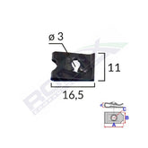 CLIPS FIXARE UNIVERSAL - NEGRU SET 25 BUC