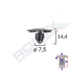 CLEMA CAPAC MOTOR PENTRU LEXUS/TOYOTA 7.5X14.4MM - NEGRU SET 10 BUC