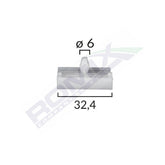 CLIPS PRAGURI BMW 6X24MM - GRI SET 10 BUC
