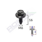 SURUB FIXARE BARA PROTECTIE PENTRU PEUGEOT, CITROEN 6X16MM SET 5 BUC