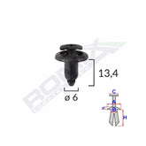 CLIPS FIXARE PENTRU LEXUS/SUZUKI/TOYOTA/HONDA/YAMAHA 6X13.4MM - NEGRU SET 10 BUC
