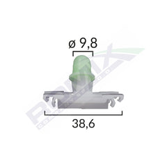 CLIPS FIXARE ELEMENTE EXTERIOARE PENTRU VW - ALB SET 10 BUC