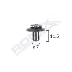 CLIPS FIXARE PENTRU LEXUS/TOYOTA/YAMAHA 7X11.5MM - NEGRU SET 10 BUC