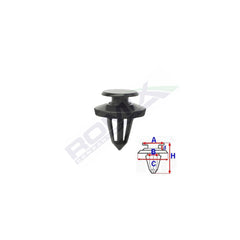 CLIPS TAPITERIE PENTRU ALFA, CITROEN, FIAT, PEUGEOT 8X21.4MM NEGRU - SET 10 BUC