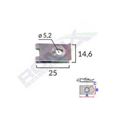 CLIPS METALIC FIXAREPENTRU GRUP VAG SI UNIVERSAL SET 10 BUC