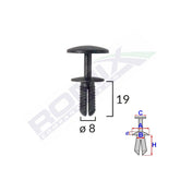 CLIPS FIXARE PENTRU FORD - 8X19MM - NEGRU SET 10 BUC