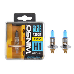 Bec Halogen Winso Hyper Blue H1 - 12V, 55W P14.5s ● 4200K ● Set 2 buc Winso - imagine 1