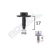 SURUB FIXARE ELEMENTE EXTERIOR PENTRU PEUGEOT, CITROEN 6X17MM SET 5 BUC