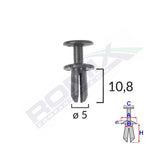 CLIPS FIXARE PENTRU GRUP VAG 5X10.8MM NEGRU - SET 10 BUC