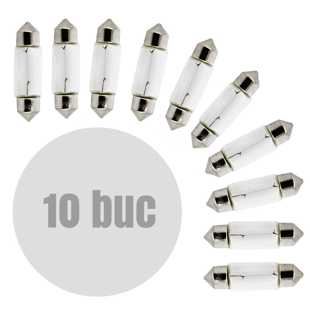 Bec MTR C5W SV8.5 12V 5W Set 10 buc MTR - imagine 1