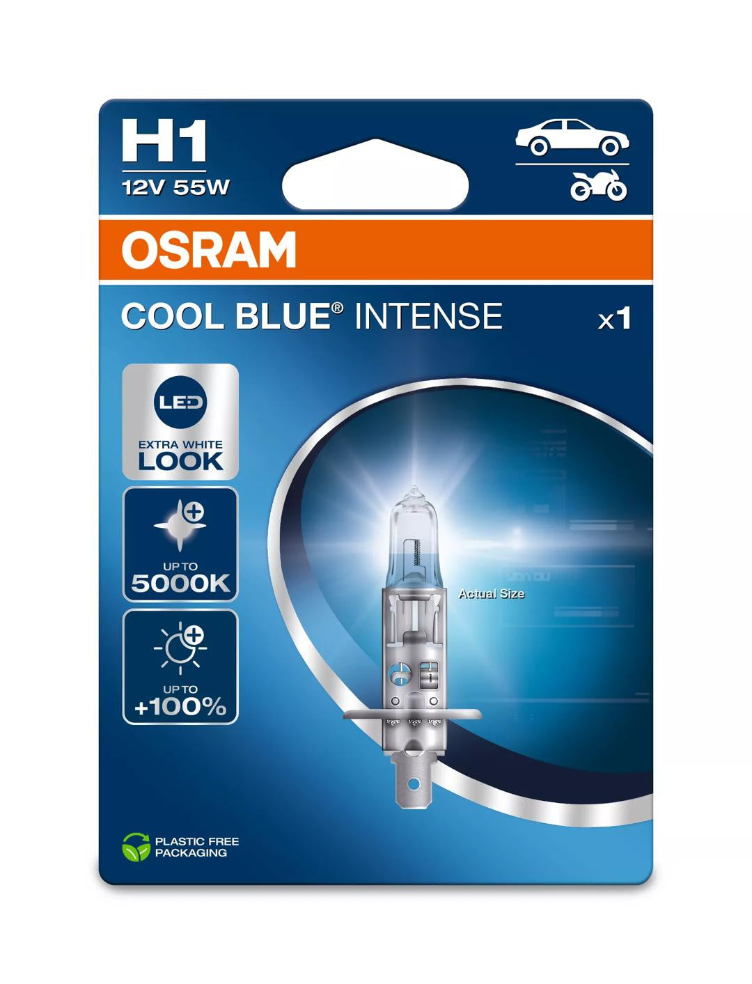 Bec Halogen Osram Cool Blue Intense Next Generation H1 | 12V - P14.5s Osram - imagine 1