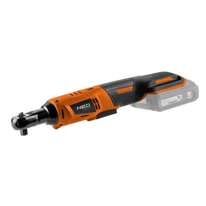 Cheia cu clichet Energy+ 18V, Li-ion, 3/8", fără acumulator, adaptor 1/2" Neo Tools - imagine 1
