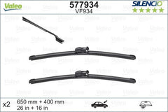 Set lamela stergator Valeo Silencio FlatBlade OE 650/400 mm Valeo - imagine 1