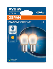 Bec Osram Diadem Chrome PY21W Set 2 buc Osram - imagine 1