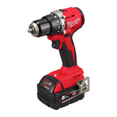 Mașină de găurit și înșurubat cu percuție, Milwaukee, M18 BLPDRC-502C, 2x acumulator M18 B5, 1x încarcator M12-18C,cutie plastic Milwaukee - imagine 1