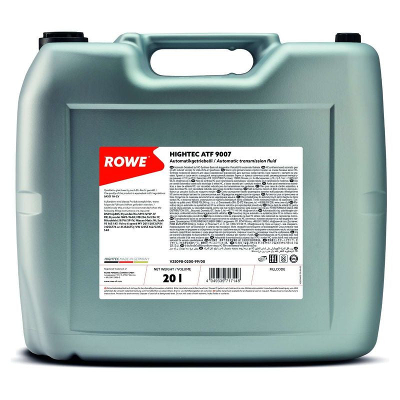 ULEI CUTIE AUTOMATA ROWE HIGHTEC ATF 9007 20L Rowe - imagine 1