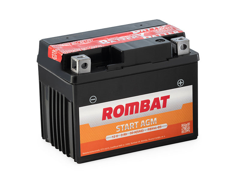 Baterie moto 12Vx3Ah Start AGM RBX4L-BS Rombat - imagine 1