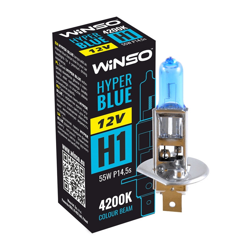 Bec Halogen Winso Hyper Blue H1 - 12V, 55W P14.5s ● 4200K Winso - imagine 1