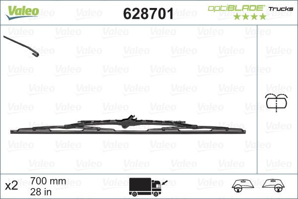 Lamela stergator 700 mm Valeo - imagine 1