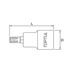 Capat cheie tubulara cu bit torx patrat 1/2 M13 Toptul - imagine 2